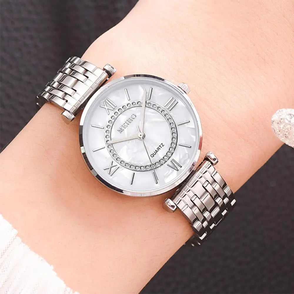 Luxury Crystal Women Bracelet Watches Top Brand Fashion Diamond Ladies Quartz Watch Steel Female Wristwatch Montre Femme Relogio Qme