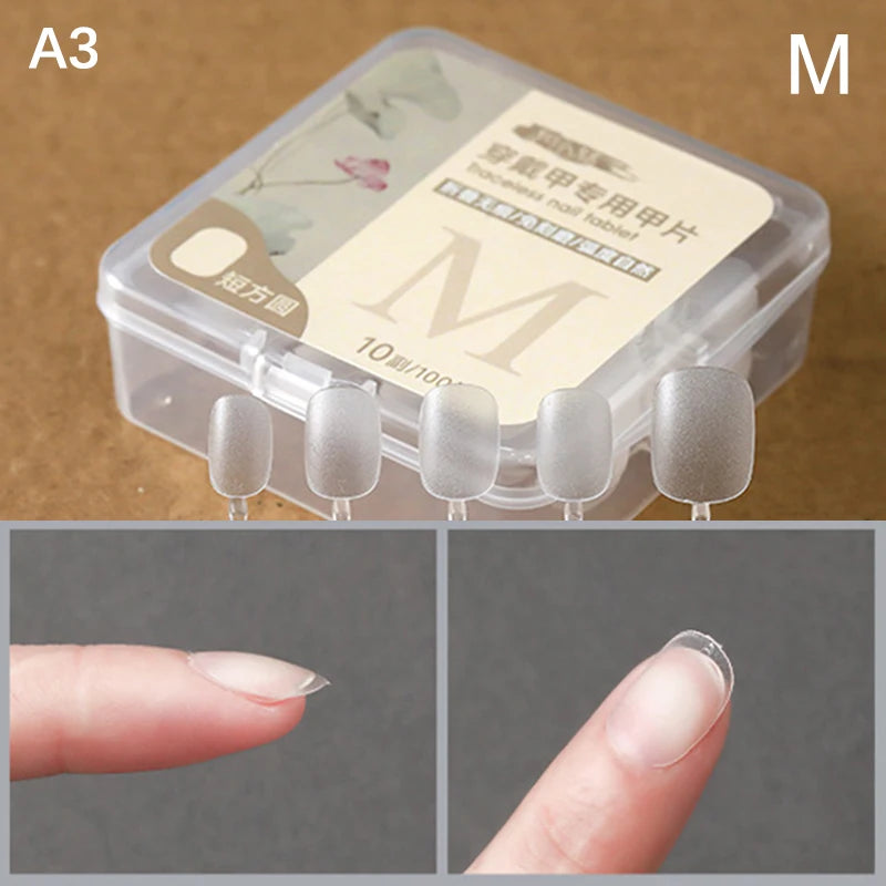 Box False Nails Press Coffin Artificial Clear Fake Nail Tips Qme A3