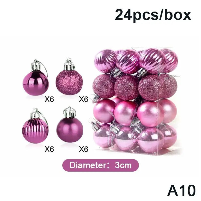 Waterproof Christmas Balls Fadeless Xmas Tree Hanging Ornaments Qme A10