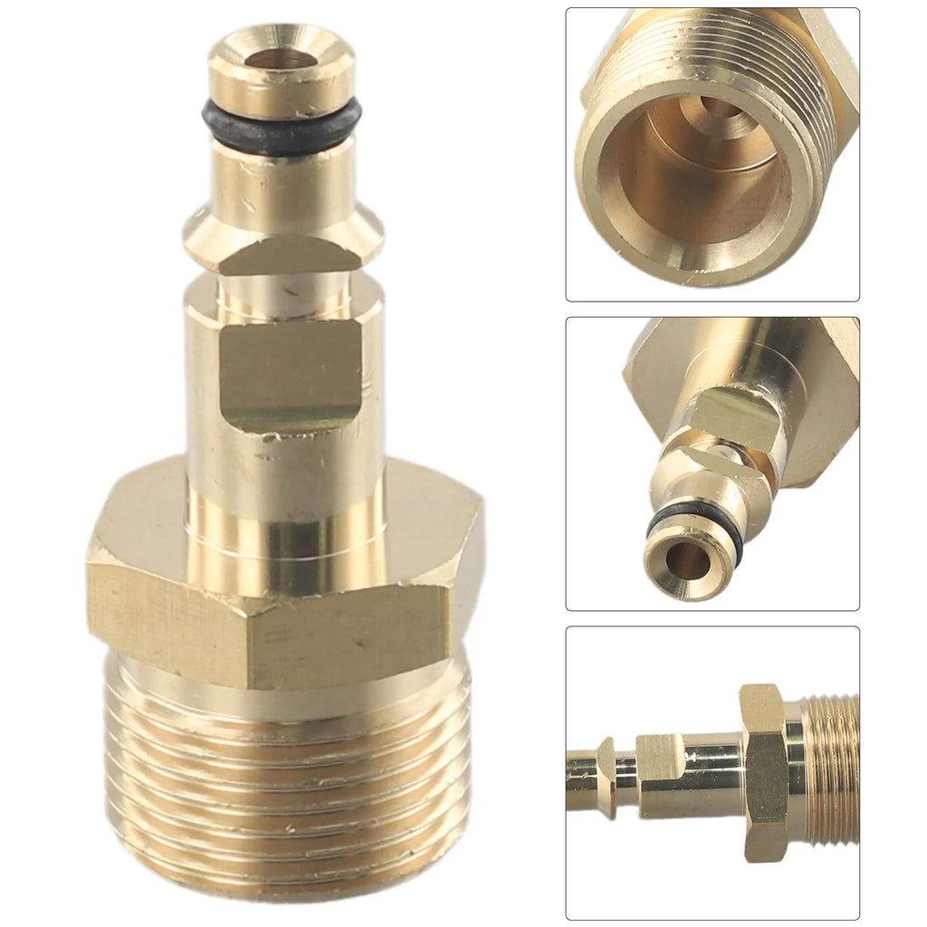 M22 Adapter Solid Brass Adapter For K Series Hose Quick Connector High Pressure Washer Hose Pipe Quick Connector Convert Tool Qme