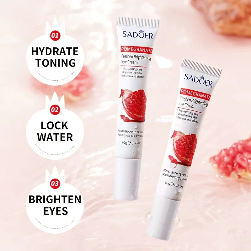 Pomegranate Brightening Refreshing Eye Cream Moisturizing Formula Qme
