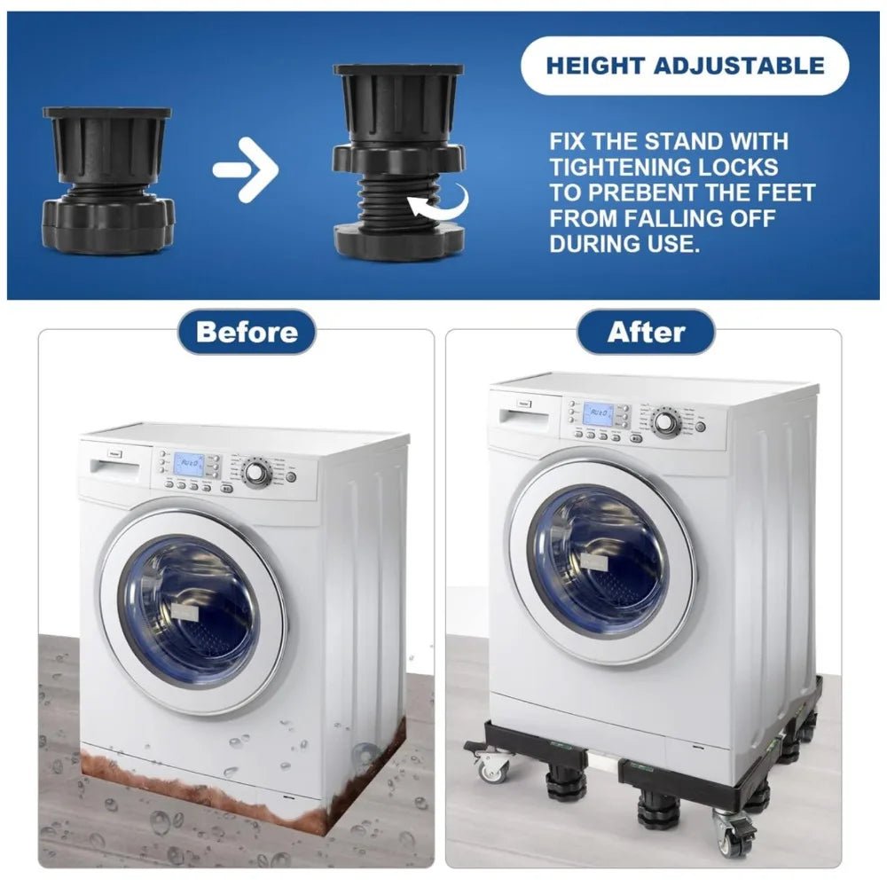 Washing Machine Mobile Bracket Wave Wheel Drum Universal Lifting Multifunctional Shock-absorbing and Height Increasing Base Pad Qme