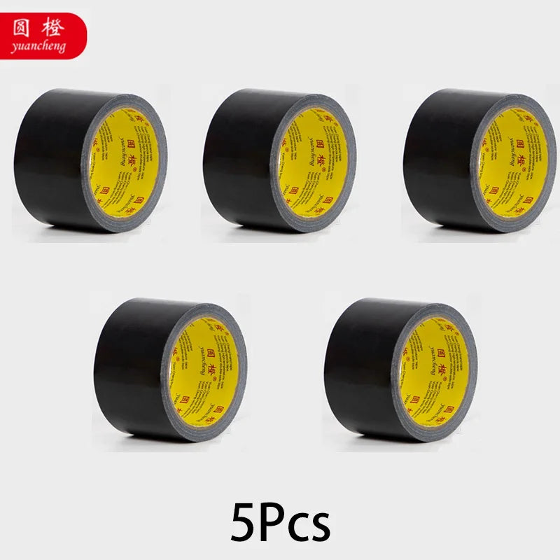 10Meter Adhesive Fabric Duct Tape heavy duty, Carpet Waterproof Tape,,Silver Tape decorative, automotive fabric tape 1rolls Qme 5rolls-45mm-black