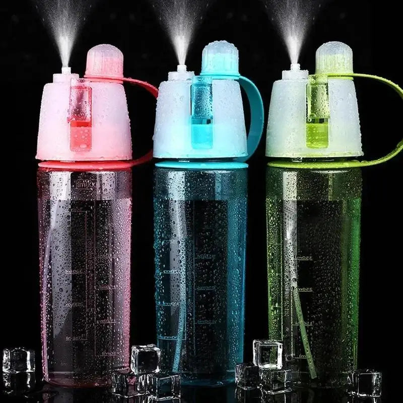 Portable Sports Spray Water Bottle Leakproof Shockproof Drinking Cup Qme