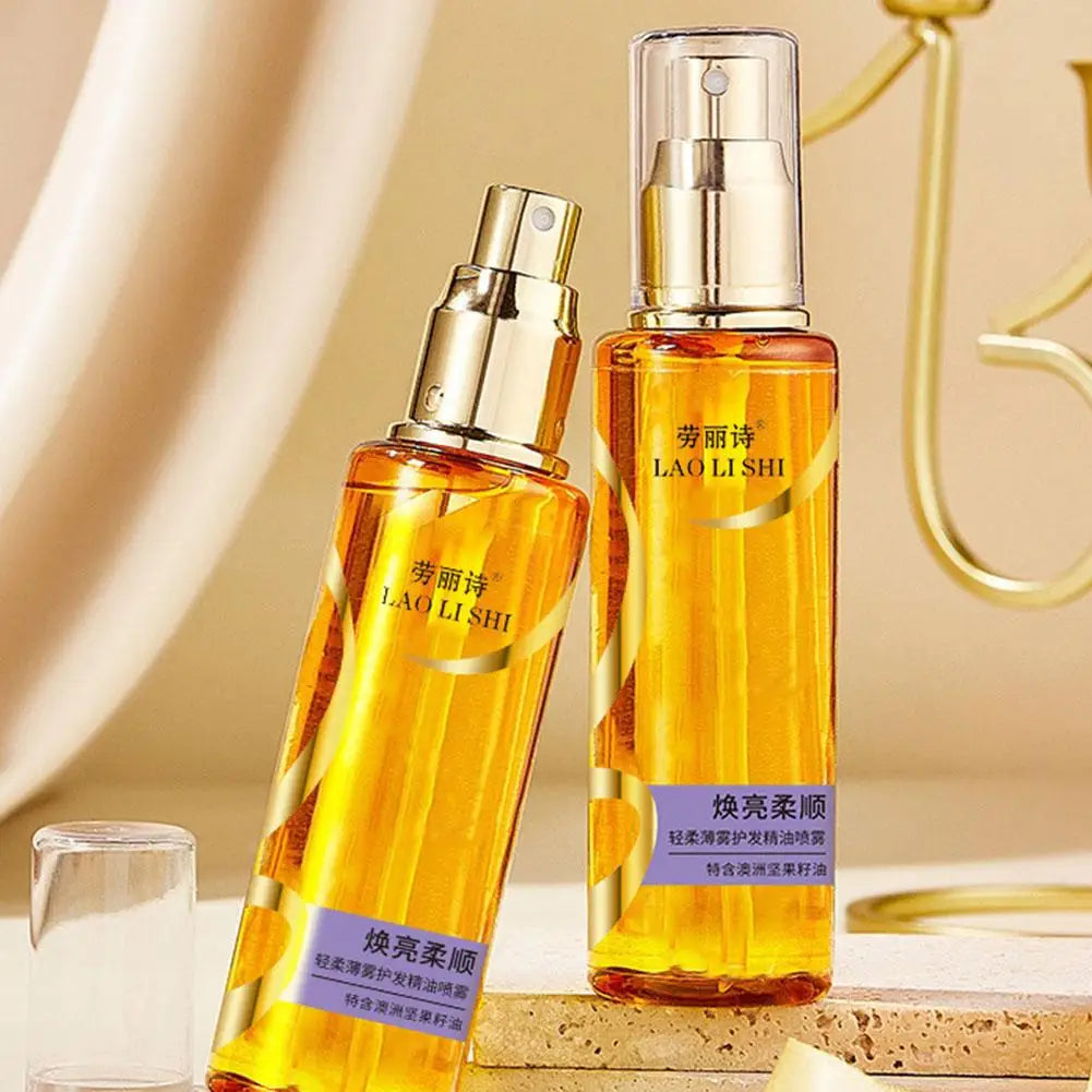 1 2 Shine Hair Serum Dry Lightweight Oil Hydrating Mist Split Ends Qme 2PCS
