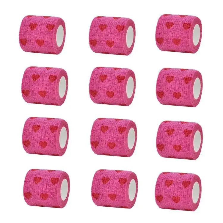 Tattoo Grip Bandage Cover Wraps Tapes Non-woven Waterproof for Pet Self Adhesive Finger Wrist Protection Tattoo Accessories Qme 12PCS