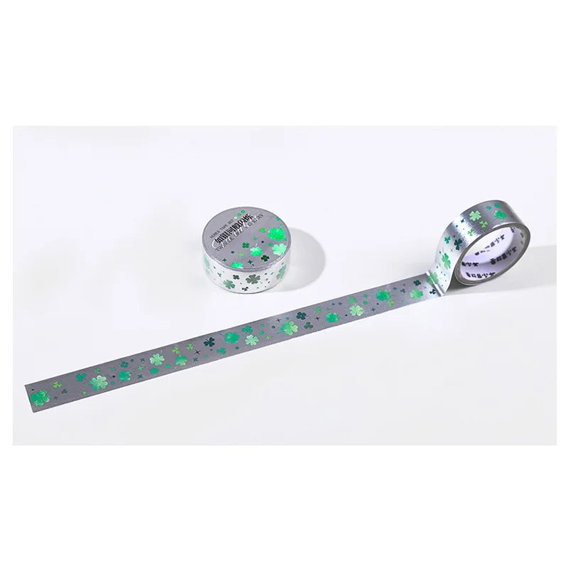 15mm X 2m Masking Tape Strawberry Bow Clover Foil Washi Tape For Scrapbook Stationery DIY Decoration Phone Case Notebook Qme 4