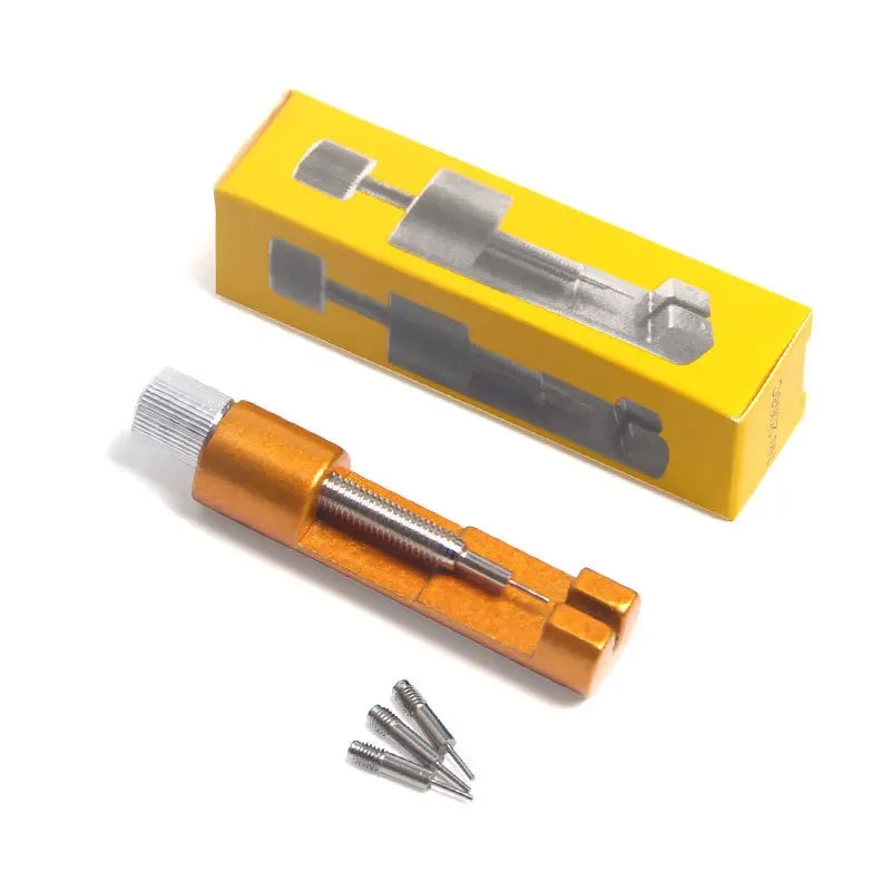 Metal Bracelet Strap Adjuster Tool Kit Mini Watch Band Link Pin Remover for Watchmakers Repair Accessory Qme Yellow