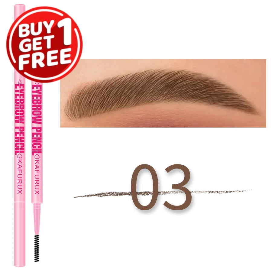 6 Colors Ultra-fine Double Headed Eyebrow Pencil Waterproof Qme 03
