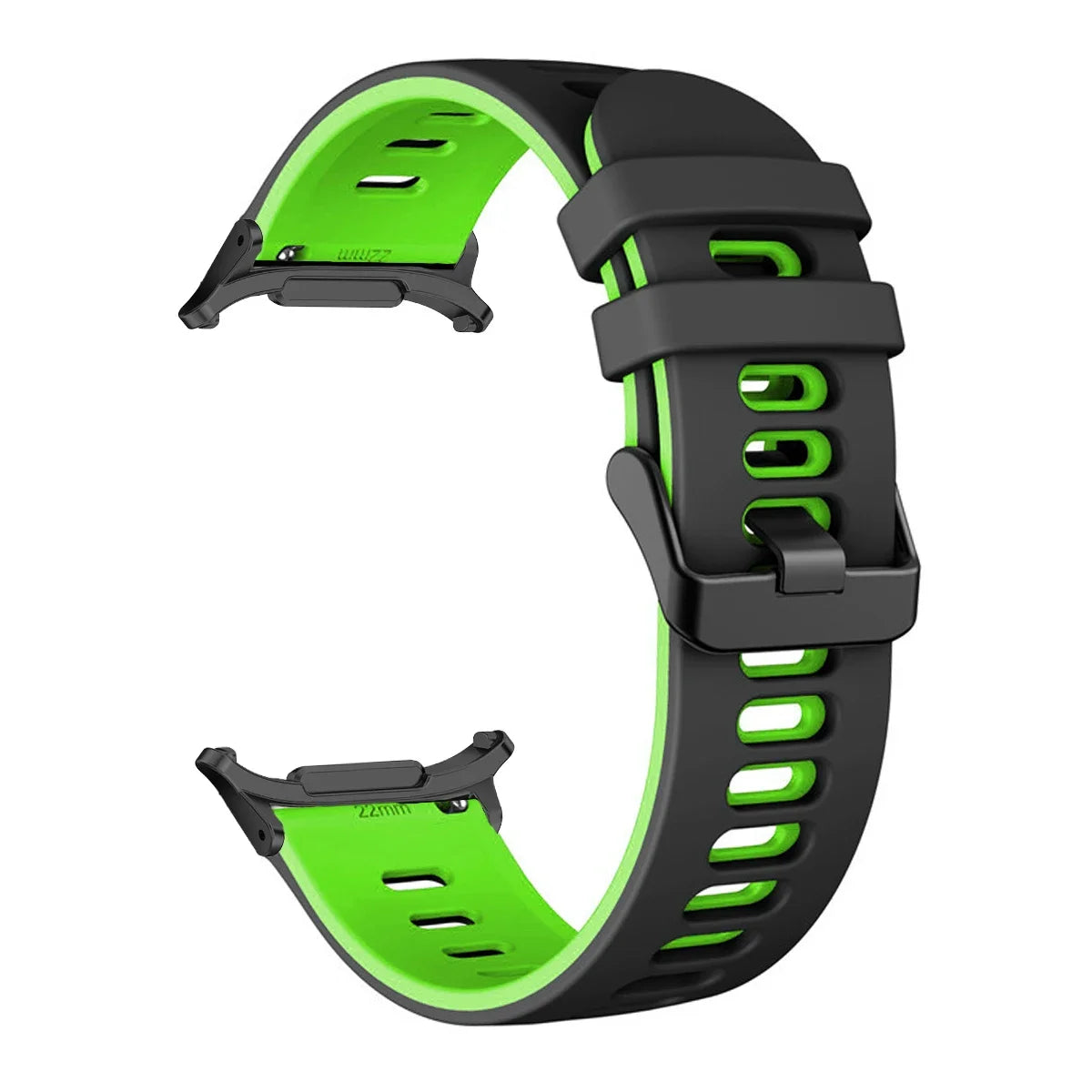 Silicone Strap for Samsung Galaxy Watch 7 Ultra 47mm No Gaps Sport Band Bracelet for Galaxy Watch Ultra 47mm Wristband Watchband Qme Black Green Galaxy Watch 7 Ultra
