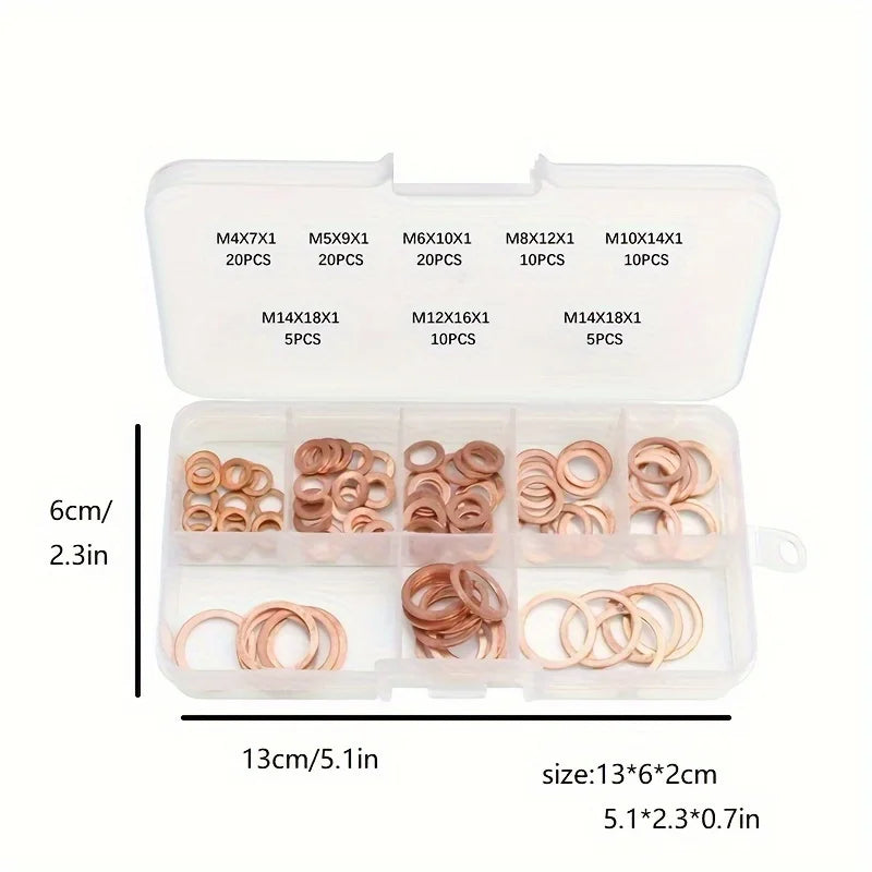 Crushed gasket gasket set flat ring sealing component classification kit Qme