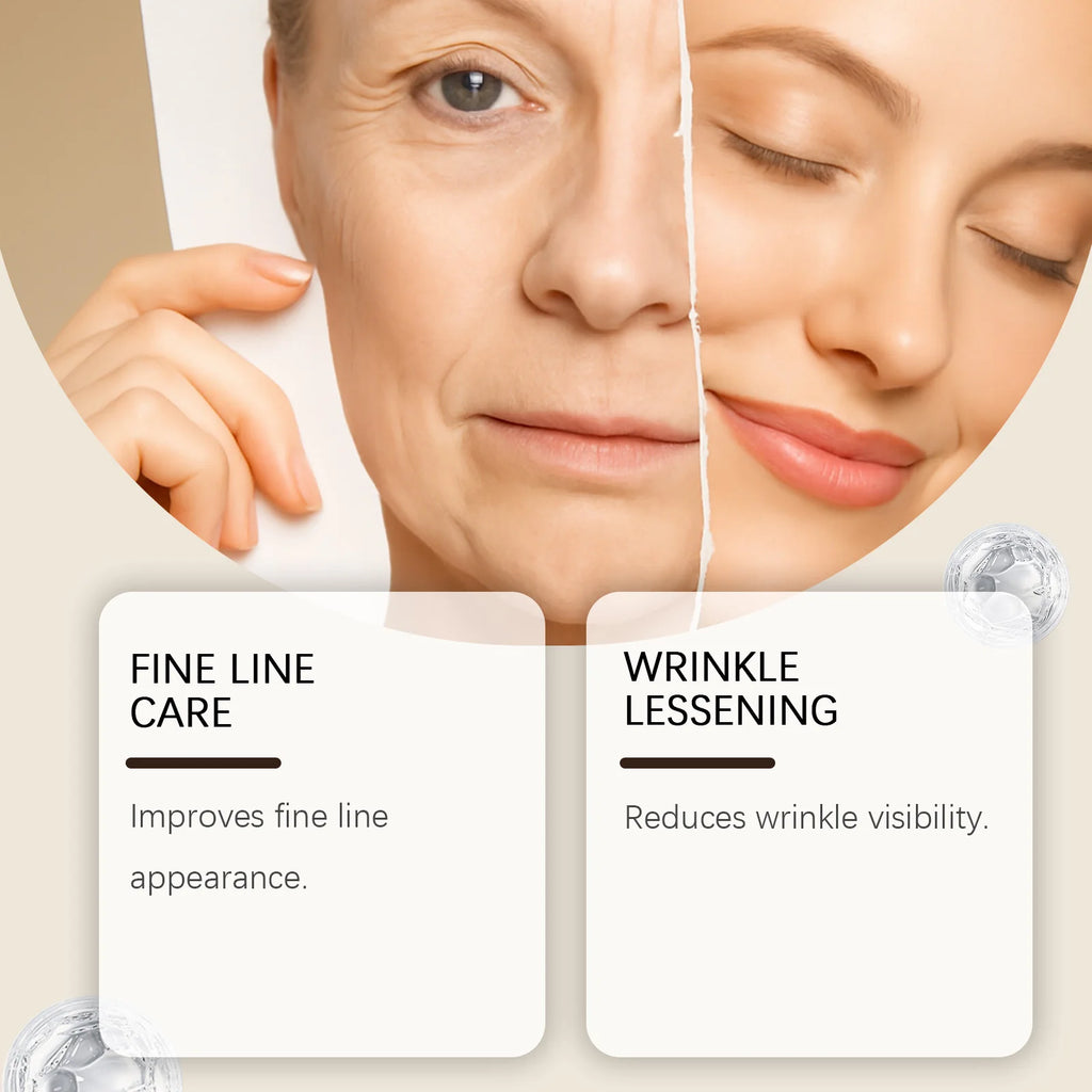 Retinol Skincare Set Anti-Wrinkle Cream Serum & Eye Balm for Moisturizing Firming Fade Fine Lines Brightening Face Eye Care Qme