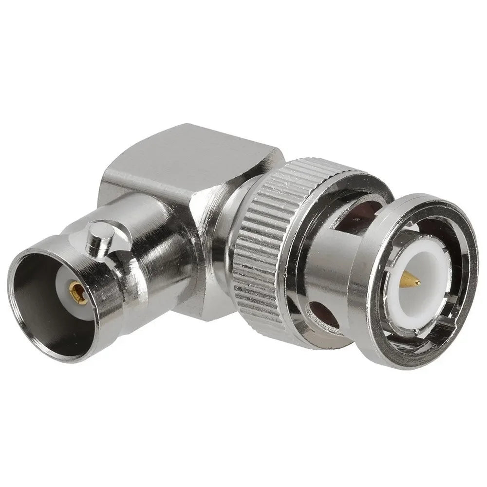 ESCAM 5pcs copper BNC Male Plug to BNC Female Jack Right Angle 90 Degree Adapter Coaxial connectors Qme