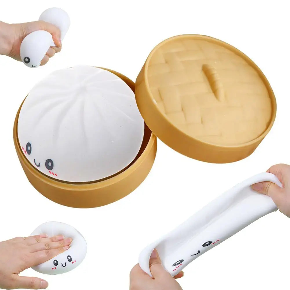 Colorful Dumpling Squishes Stress Balls Squeeze Dough Ball Squishy Qme A