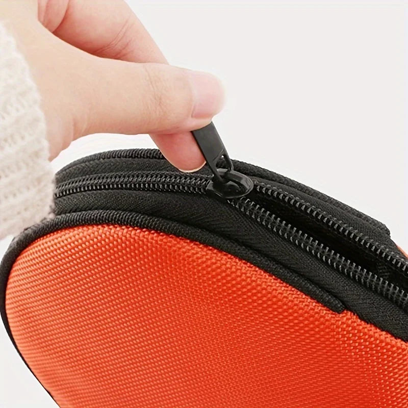 Portable CD Case, Round CD Holder For 20pcs CDs, Oxford Cloth DVD Storage Bag CD Wallet Holder Organizer DVD Pouch Qme