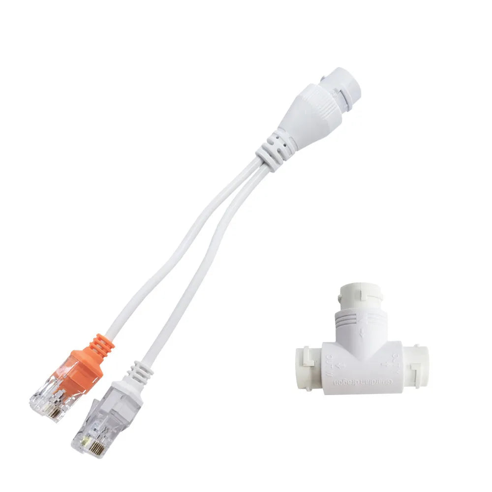 3PCS 1 to 2 POE Combiner Splitter 12V Centralized Power Supply Converter Network Power Synthesizer Splitter Qme 1 to 2
