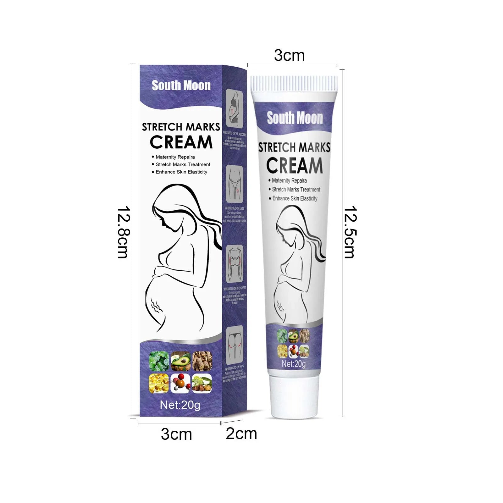 Remove Pregnancy Stretch Marks Cream Improves Elasticity Fade Growth Lines Smoothing Nourishing Moisturizing Firming Skin Care Qme