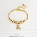 High Quality Crystal Zircon Bear Snake Bone Chain Bracelet Creative For Women Girls Animal Jewelry Accessories Gifts Daily Wear Qme 6