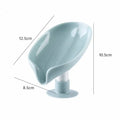 Lotus Leaf Soap Box No Drill Suction Cup Holder Vertical Drainable Qme green M