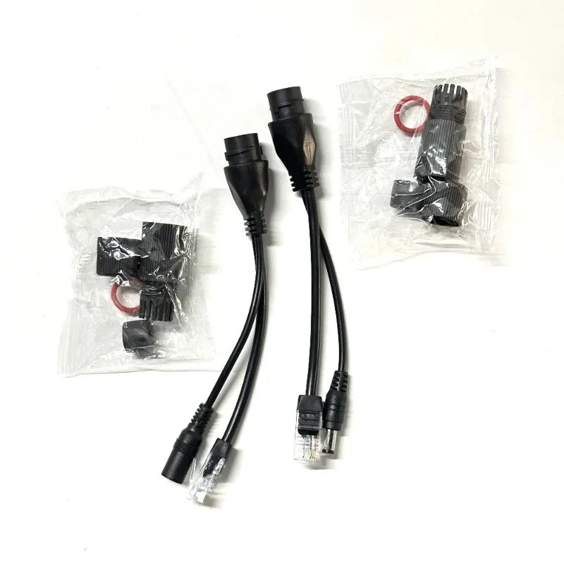 2PCS POE Splitter Power Supply Module Network Power Supply Waterproof POE for Cameras 12V Ethernet Extender Qme