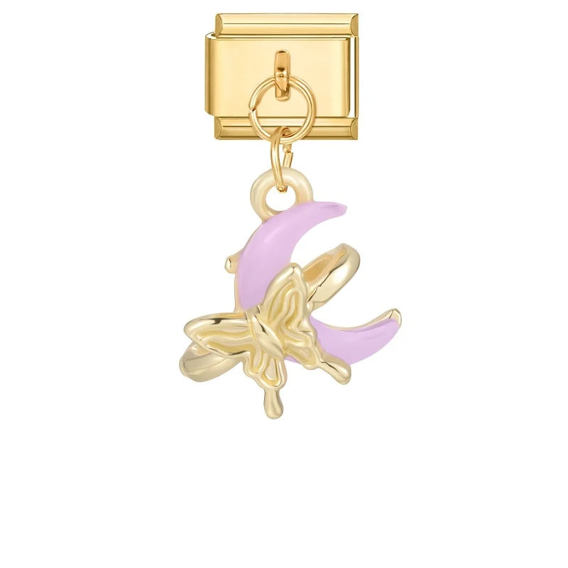 Luxurious Italian Steel Stainless Pendants Inlaid Artificial Zircon