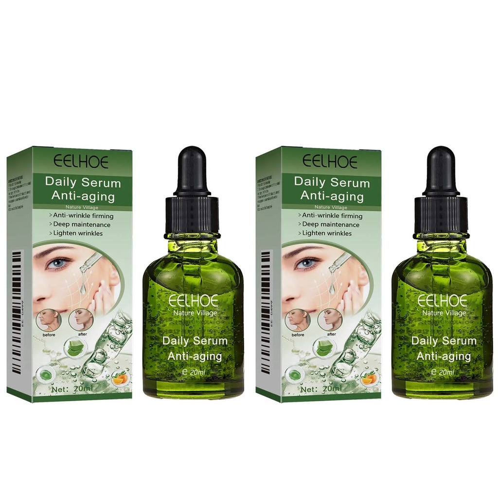 Daily Serum Lifting Firming Skin Fade Fine Line Wrinkles Essence Shrinking Pores Brightening Moisturizing Nourishing Skin Care Qme 2Pcs