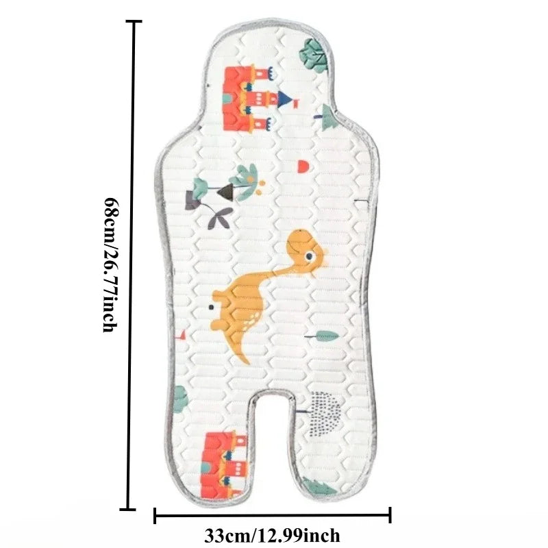 Summer Baby Stroller Cool Mat Baby Stroller Latex Cool Mat Children's Safety Seat Car Ice Feeling Mat Baby Sitting Chair Cushion Qme