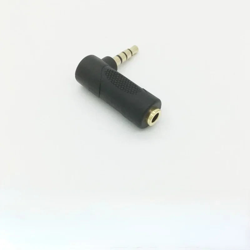 10pcs 3.5mm Audio Stereo Adapter 90 Degree 3 Pole Right Angle Female To Male 4 Pole Plug L Shape AUX Headphone Jack Converter Qme