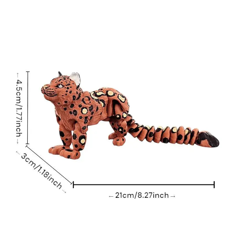 Animals Figurine Miniatures Home Decoration 3D Printed Snow Leopard Qme