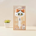 Creative Cute Cat Plush Gel Pens Black Quick-drying Click Pen School Qme A1