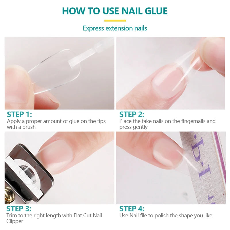 Nailpop 30 20 Nail Glue Strong Adhesive Fast Dry Fake Tips Rhinestone Qme