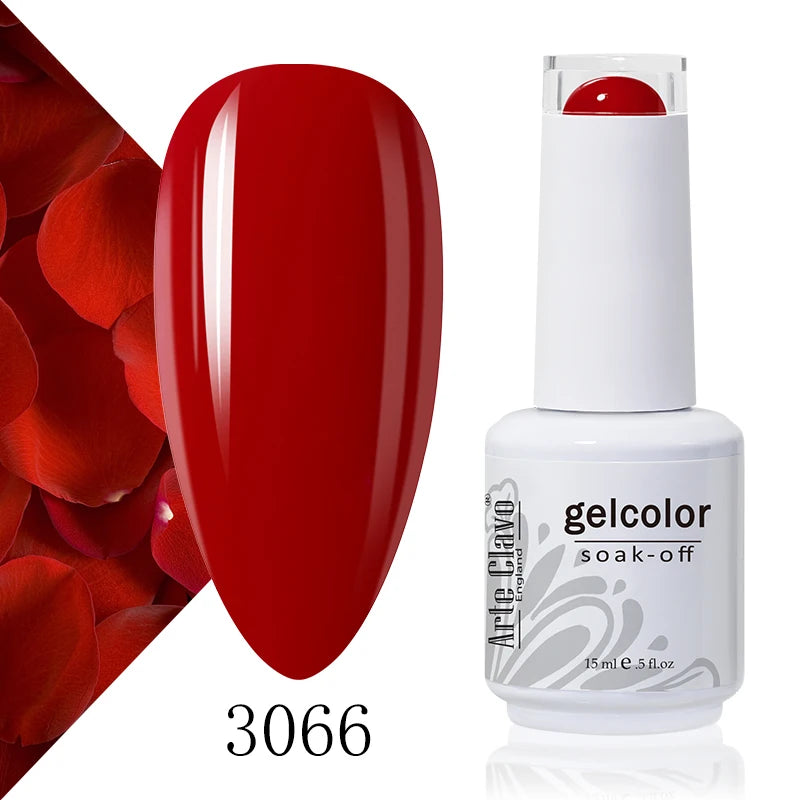 Arte Clavo Solid Gel Nail Polish Rainbow Summer Varnish Soak Off
