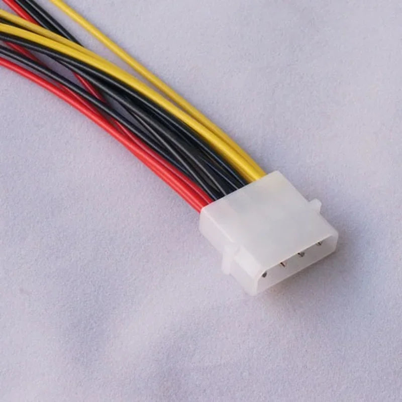 10pcs High Quality 4Pin IDE Power Cables HY1578 4 Pin Molex Male To 3 Port Molex IDE Female Power Supply Splitter Adapter Cable Qme