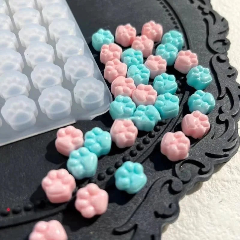 Mini Cat Paw Dropper Mold DIY Decompression Kneading Toy Self-made Qme