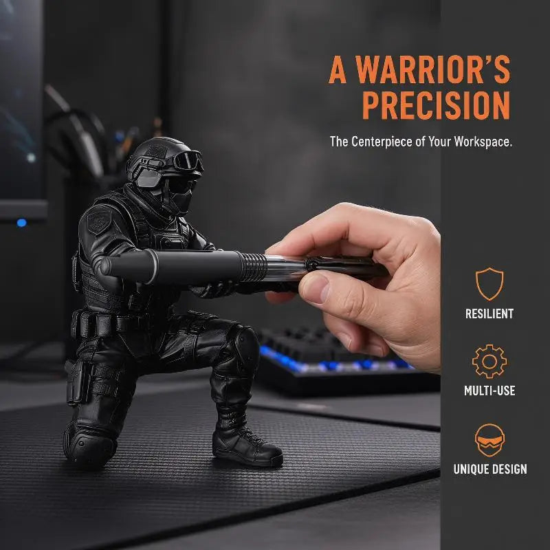 Soldier Pen Holder 3D Printed Desktop Organizer Cool Figure Statue Qme