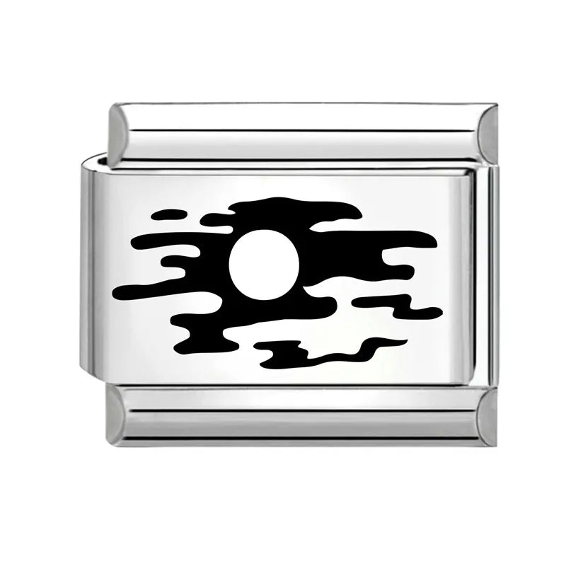 Wholesale Laser Engraving Cute Cats 666 999 Italian Charm Links Fit 9mm Stainless Steel Bracelet Women DIY Making DIY Gift Qme Style 26