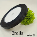 Lace ribbon - Smooth surface - Suitable for wedding decorations, gift packaging, hair bun bows, birthday party decorations Qme black L
