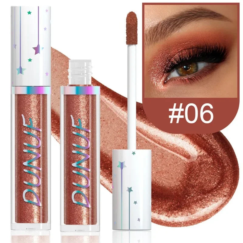 24color Eyeshadow Stick Liquid Eyeliner Metallic Color Green Pearlescent Glitter Eye Shadow Waterproof High Gloss Makeup Pigment Qme 06