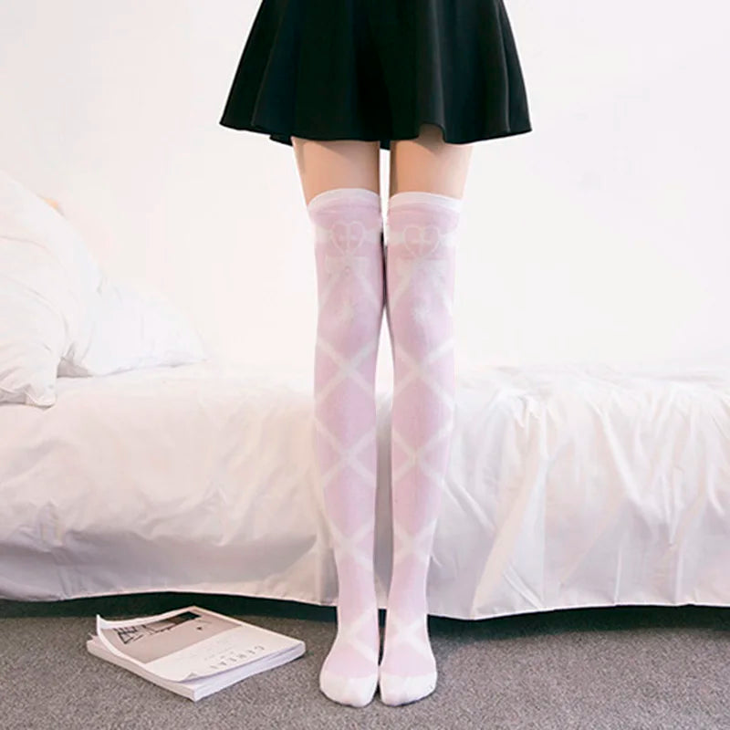 Girl Long Tube Sexy Cute Sweet Lolita Thigh Stockings Cartoon Knee Qme
