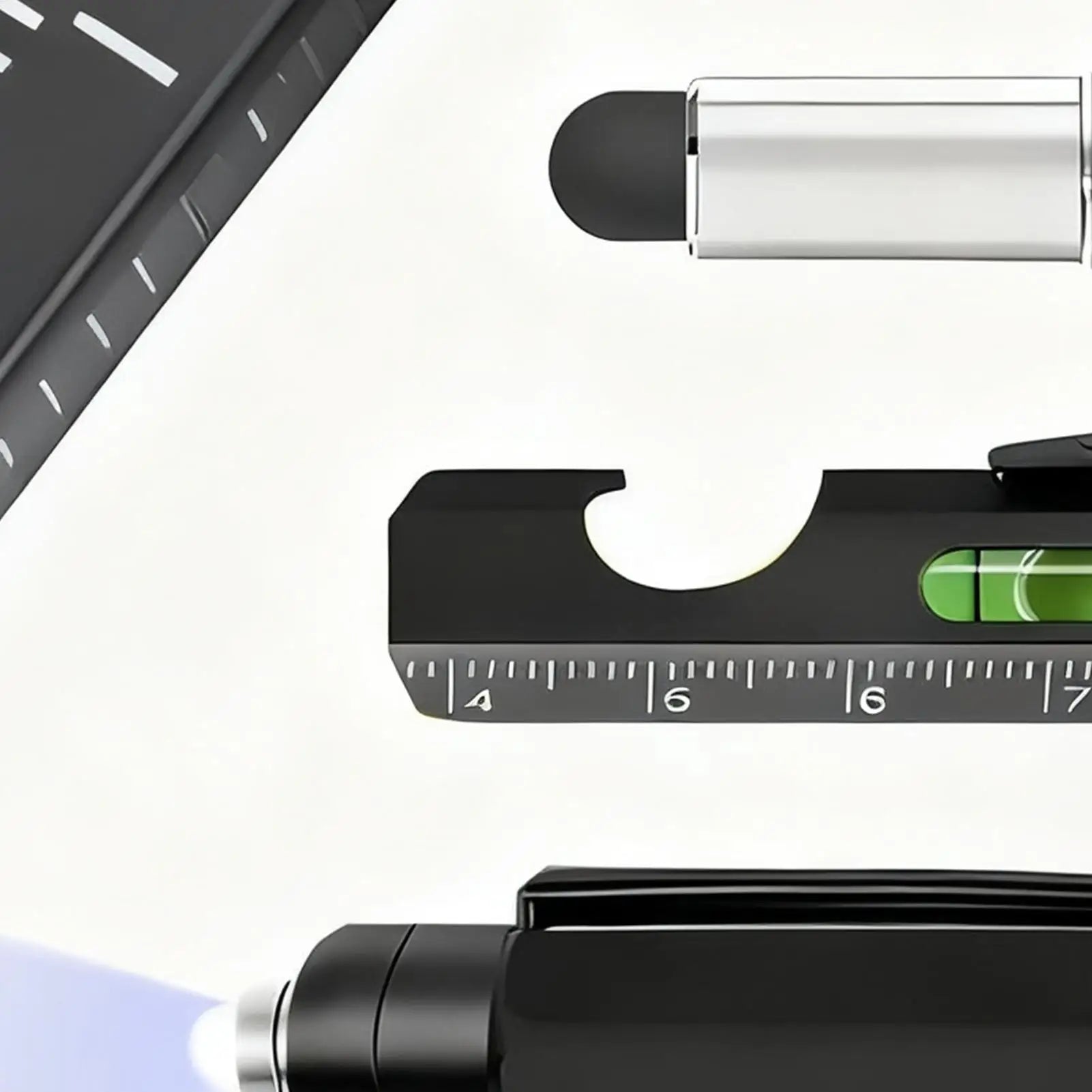 Multi Pen 9 in 1 Pocket Gadget with LED Light Pen Screwdriver with Screwdriver Level Ruler and Bottle Opener for Father Qme
