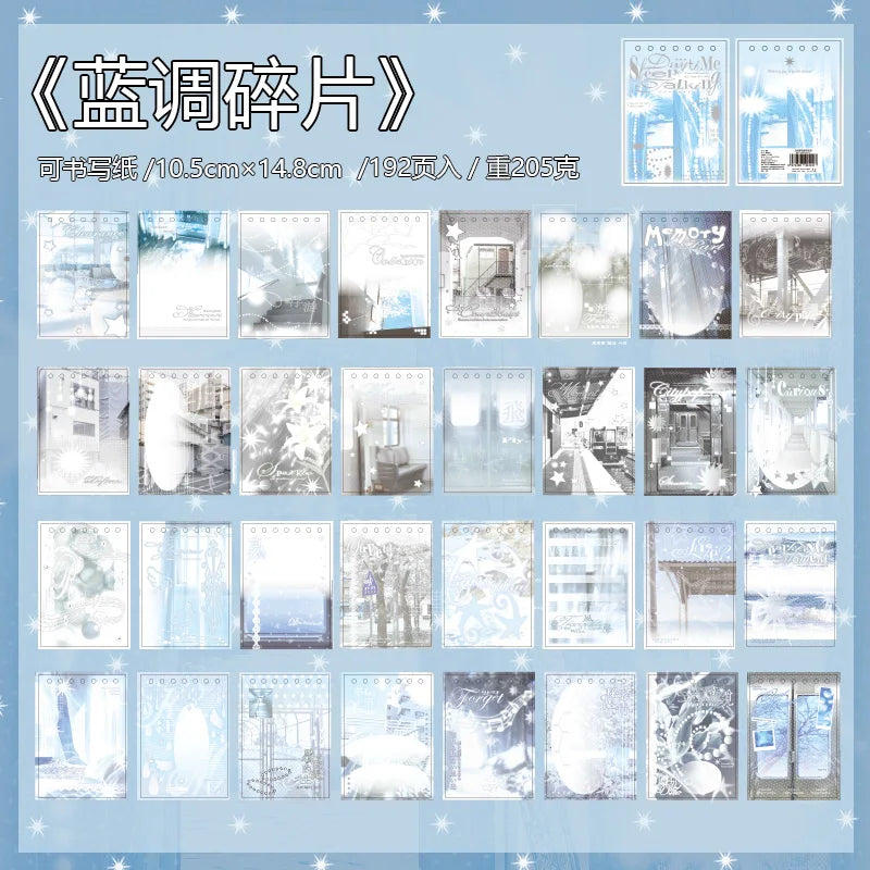 TIANZI 192 Sheets Cute PET Die cut Stickers book Retro Cartoon Handmade Scrapbooking Handbook Material Phone Stickers Kids Gift Qme A