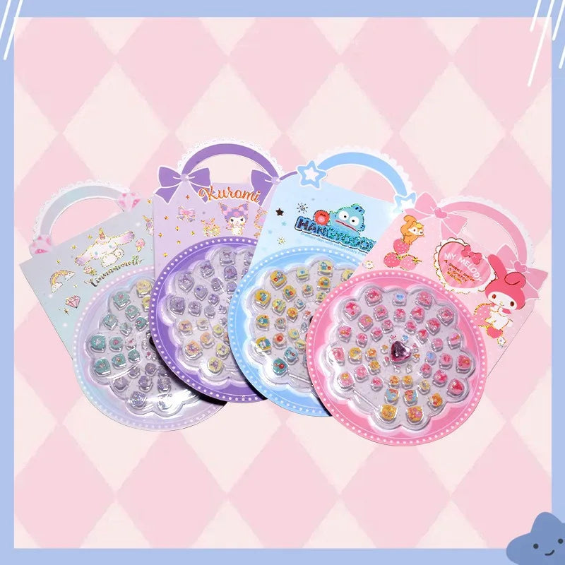 Hello Kitty Kuromi Cartoon Nail Stickers Student-style Cute Decals Qme