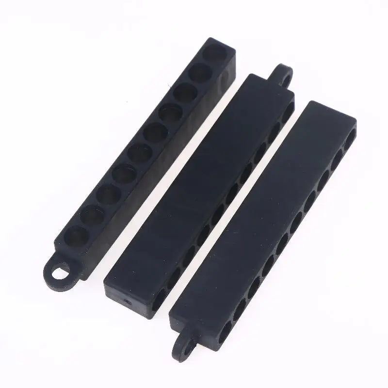 2 3 10 22 32 Holes Storage Case Screw Driver Head Drill Bits Stand Qme 10 hole Black 3pcs