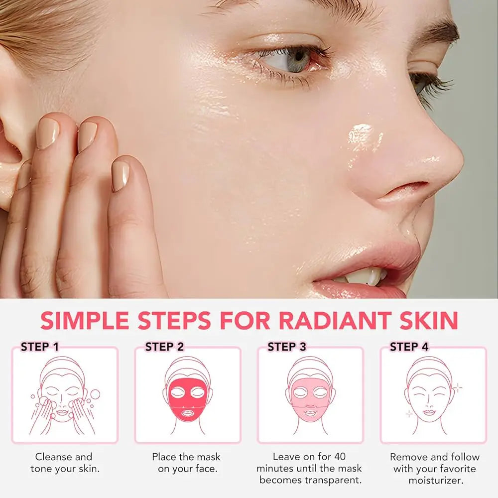 Collagen Faded Wrinkle Facial Mask Lifting Firming Fade Fine Lines Firm Skin Whitening Moisturizing Lifting Skin Care Product Qme