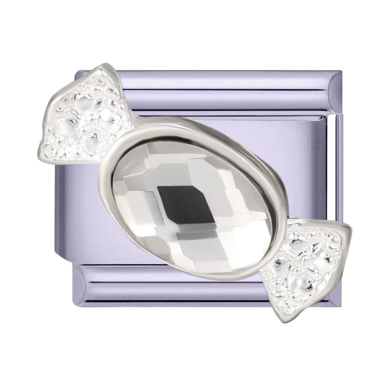 2026 Y2K Charm Beautiful Purple Sunset Zircon Italian Links Fit