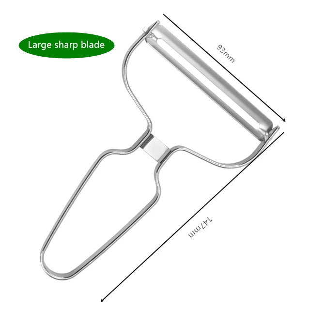 Peeler Vegetables Fruit Stainless Steel Knife Cabbage Graters Salad Potato Slicer Kitchen Accessories Cooking Tools Wide Mouth Qme Large sharp blade