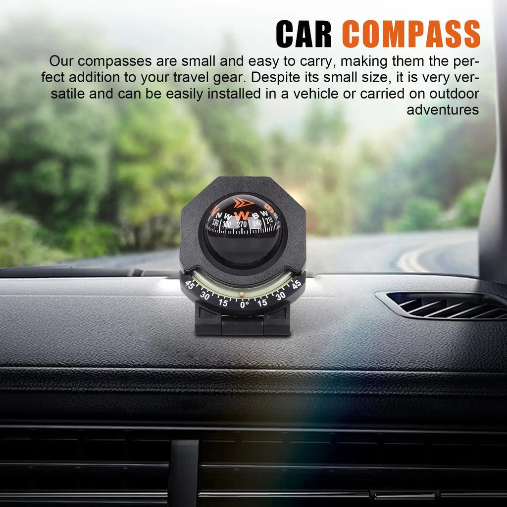 Boat Compass Ball Foldable High Precision Direction Guide Compass With Inclinometer Multi-Purpose Compass 180-Degree Adjustable Qme
