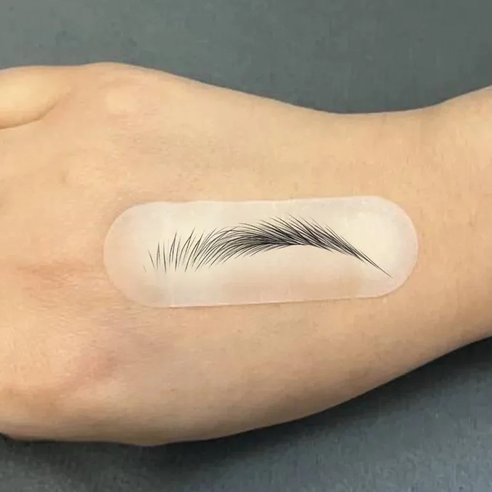 Eyebrow Protection Waterproof Tape Tattoo Real Operation Transfer Sticker Skin Eyebrow Line Practice Permanent Silicone Tattoo Qme