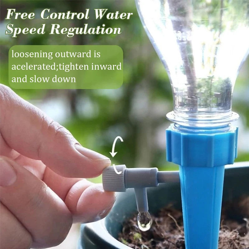 Automatic Drip Irrigation System Self Watering Spike for Flower Plants Greenhouse Garden Adjustable Auto Water Dripper Device Qme