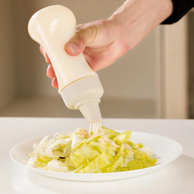Condiment Squeeze Bottles With Nozzles Plastic Ketchup Mustard Hot Sauces Olive Oil Bottles Kitchen Condiment Tools Accessories Qme